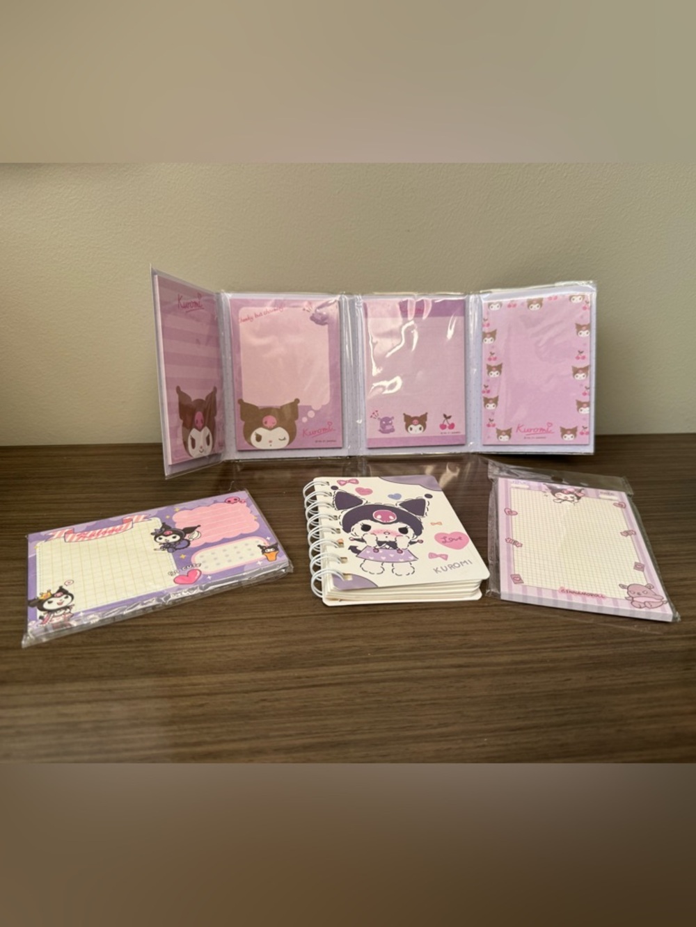 Kuromi Notepad and Memo Set